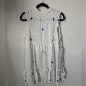 J.Marie Embroidered Aztec Print Mini Dress